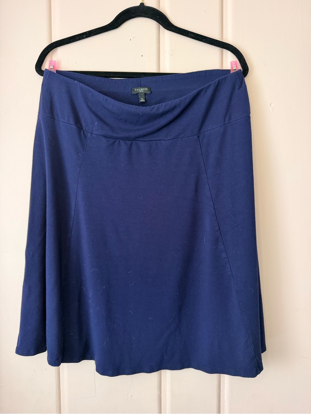 Talbots Navy A-Line Skirt with Flattering Waistband